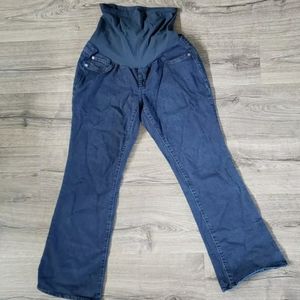 Indigo Blue Pregnancy Dark Wash Jeans Size MP w/ 'Secret Fit Belly' waist